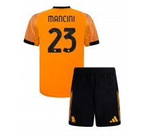 AS Roma Gianluca Mancini #23 Koszulka Wyjazdowa dzieci 2025-26 Krótki Rękaw (+ krótkie spodenki)